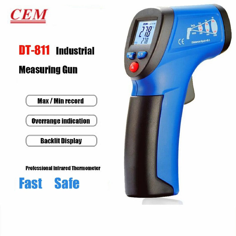 CEM DT-810 DT-811 DT-812 Industrial Infrared Thermomete Point Thermometer Electronic Detector Temperature Gun Household CEM DT-810 DT-811 DT-812 Industrial Infrared Thermomete Point Thermometer Electronic Detector Temperature Gun Household